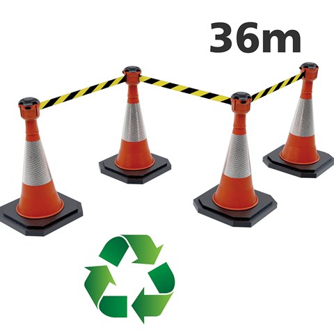 - Skipper 36m cone top retractable barrier kit - Main image