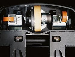 Système unique de liaison des roues stabilisatrices (Castorlink)