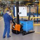 Powered stacker - BT Staxio 1t Compacto 'Straddle' - Application image