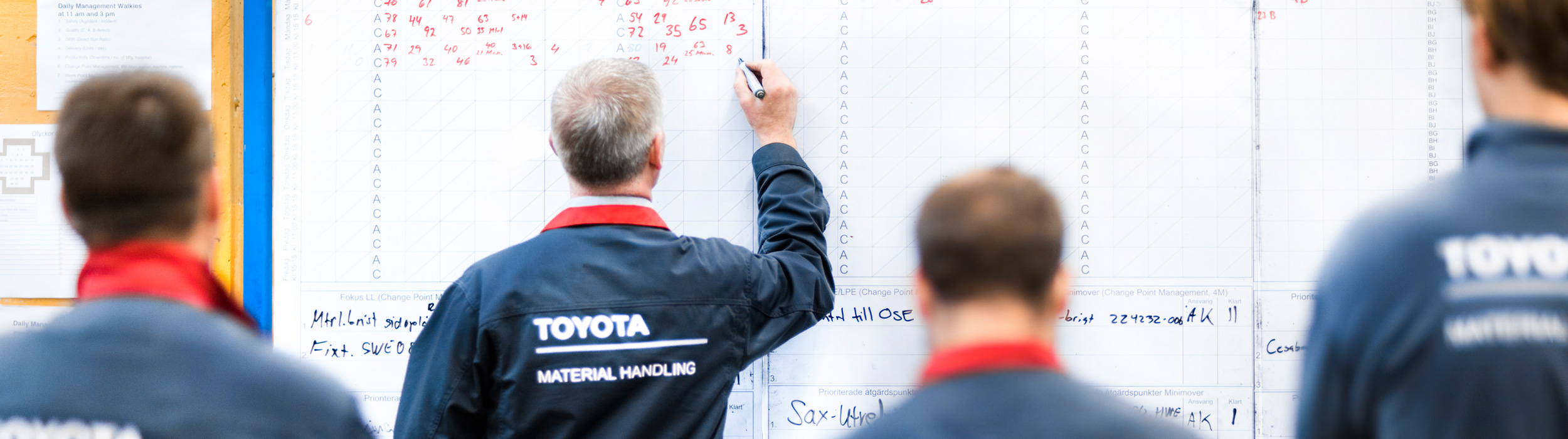 Professionnels Toyota exerçant des métiers techniques : techniciens SAV ou atelier, chef d'équipe régional